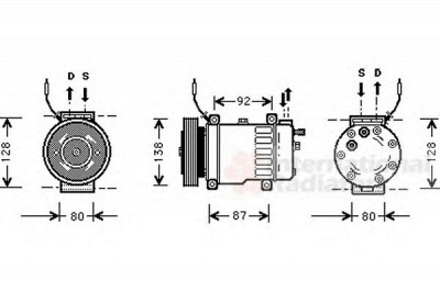 VAN WEZEL 4700k052 -  Компрессор, кондиционер